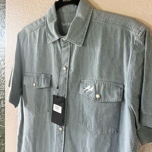 Two Dove Denium Button down Pearl snap